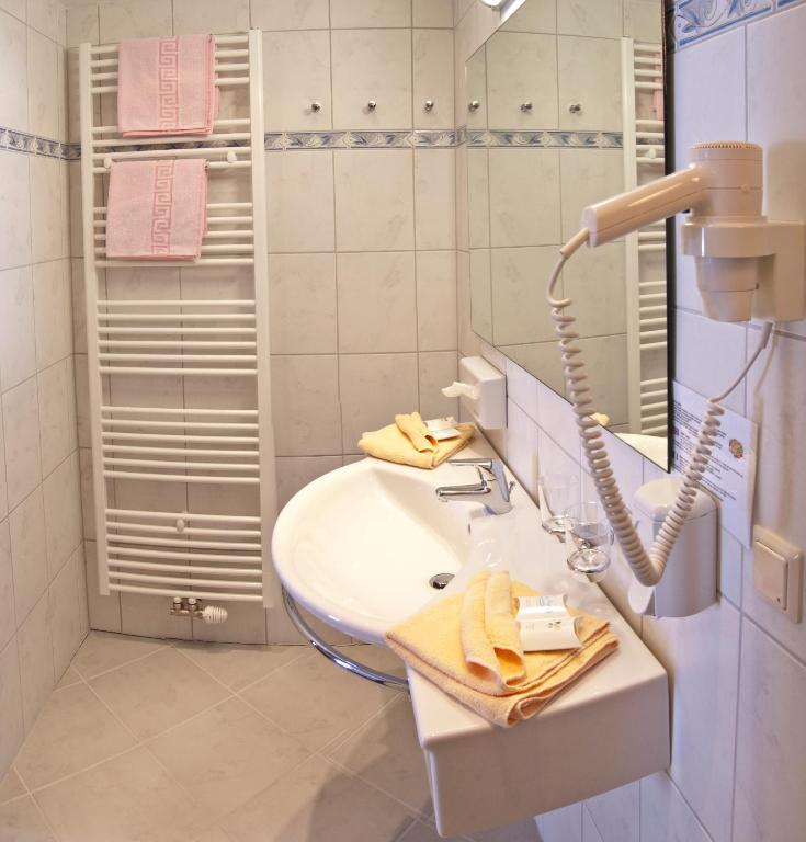 Koupelna v ubytování Hotel Wagner