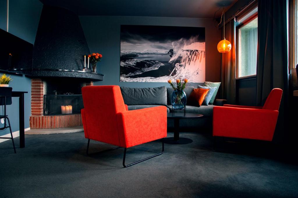 Et sittehjørne på Narvik Hotel Wivel