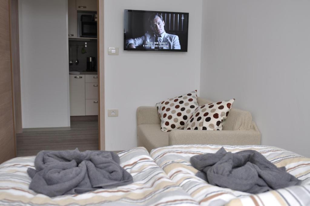 Postel nebo postele na pokoji v ubytování Hostel Tivoli