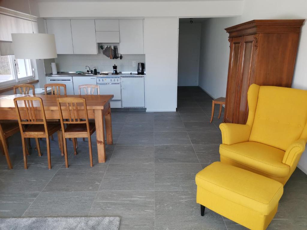 Kuchyň nebo kuchyňský kout v ubytování Ferienwohnung in Trin