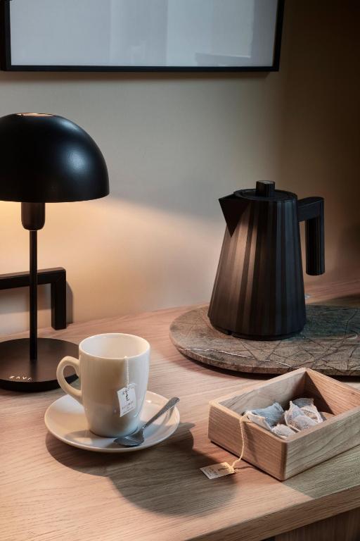 Coffee and tea making facilities at Speronari Suites