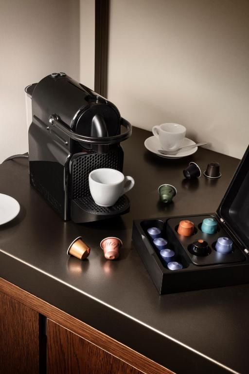 Coffee and tea making facilities at Speronari Suites