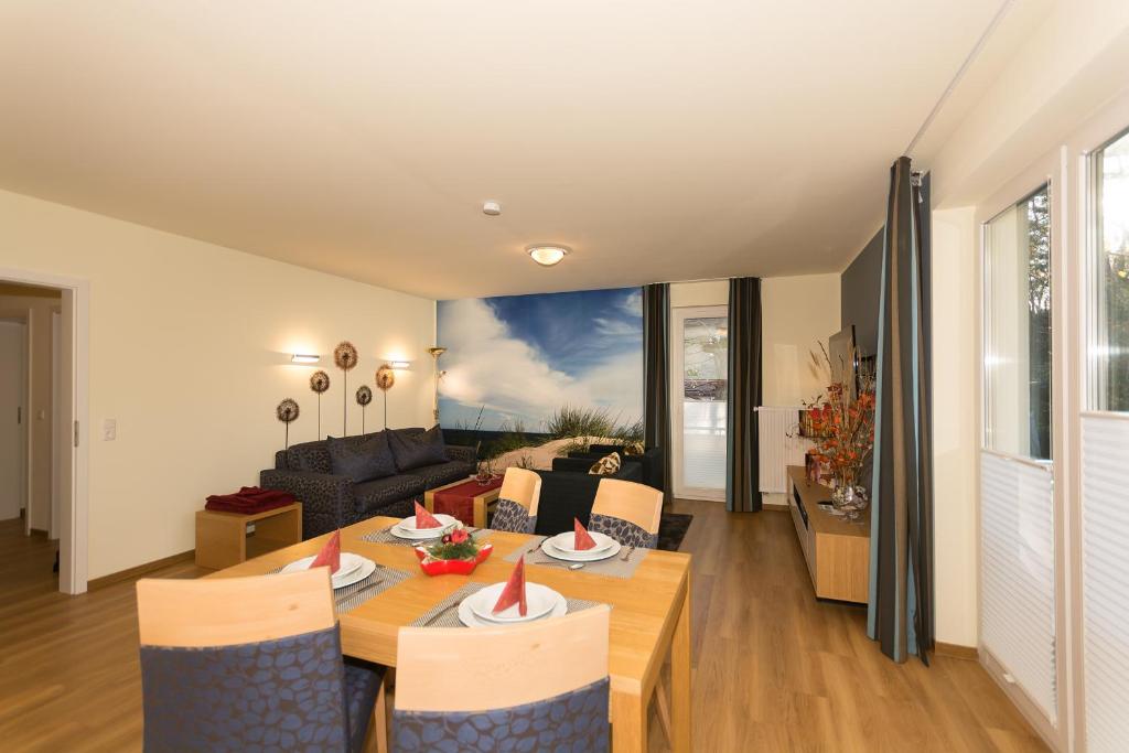 Posezení v ubytování Apartmenthaus Kleiner Falke