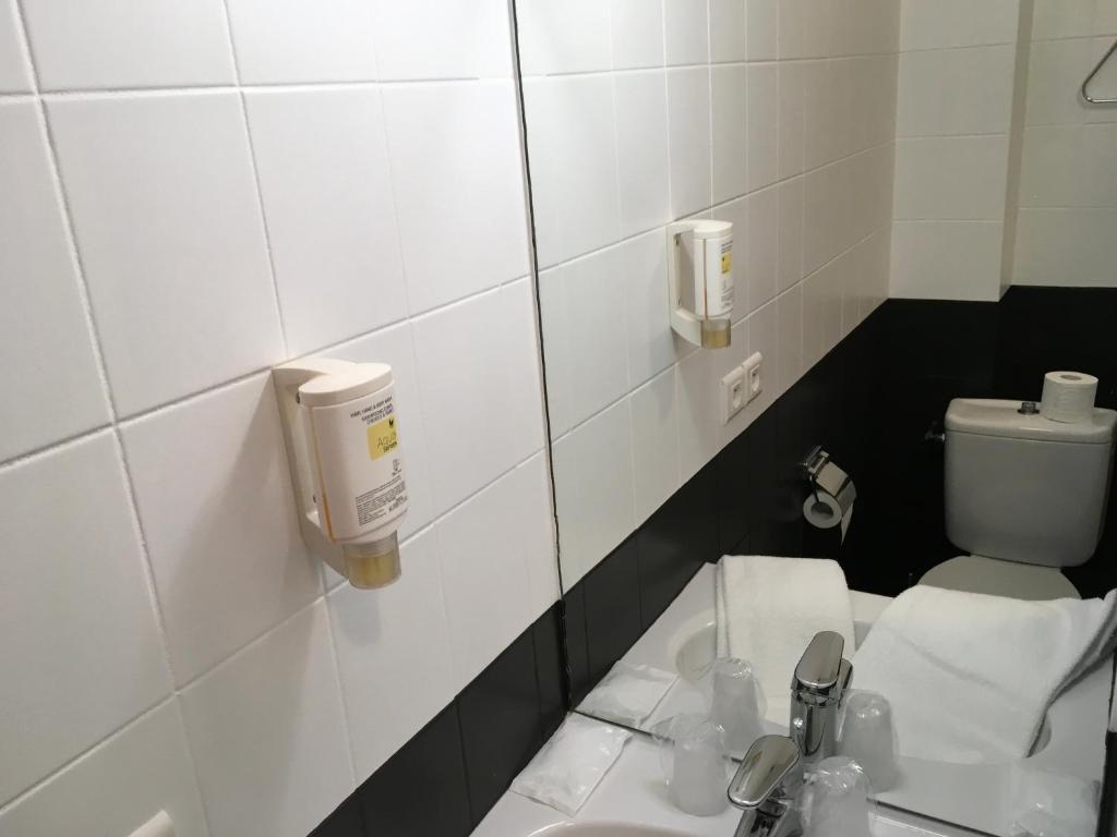 Koupelna v ubytování Hotel Dorele