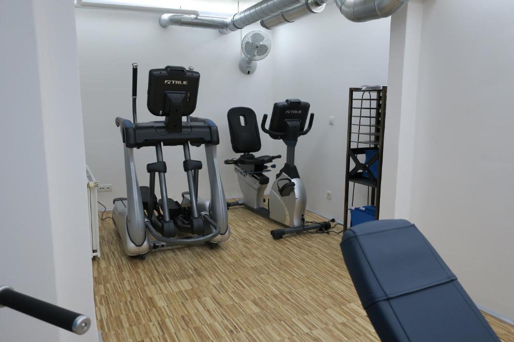Fitness centrum a/nebo fitness zařízení v ubytování Buch-Ein-Bett Hostel