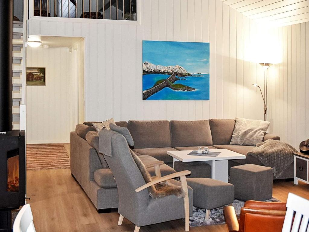 Posezení v ubytování Holiday home Lyngstad