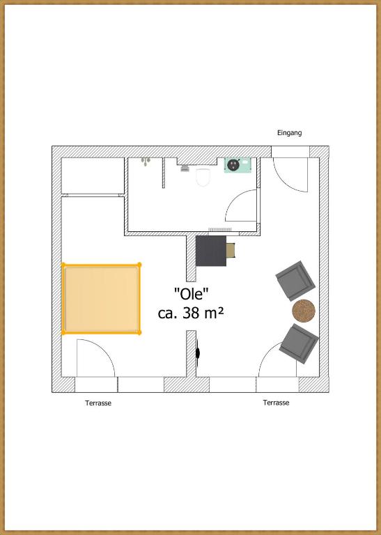 Půdorys ubytování Dat lütte Nest