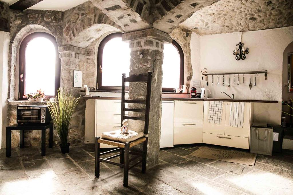 Kuchyň nebo kuchyňský kout v ubytování Casa Alma Grotto