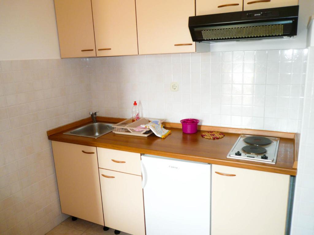 Kuchyň nebo kuchyňský kout v ubytování Apartments Šarić
