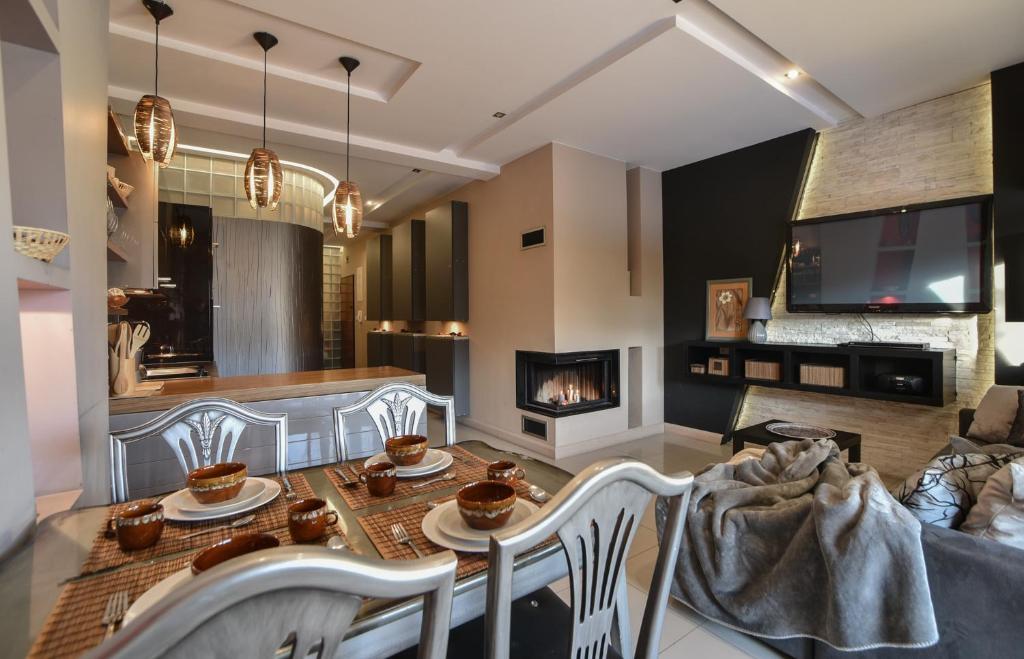 Posedenie v ubytovaní Szymoszkowa Residence Luxury Apartment