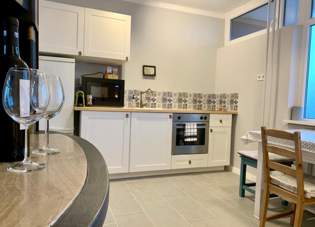 Kuchyňa alebo kuchynka v ubytovaní K1 Panoramic apartment