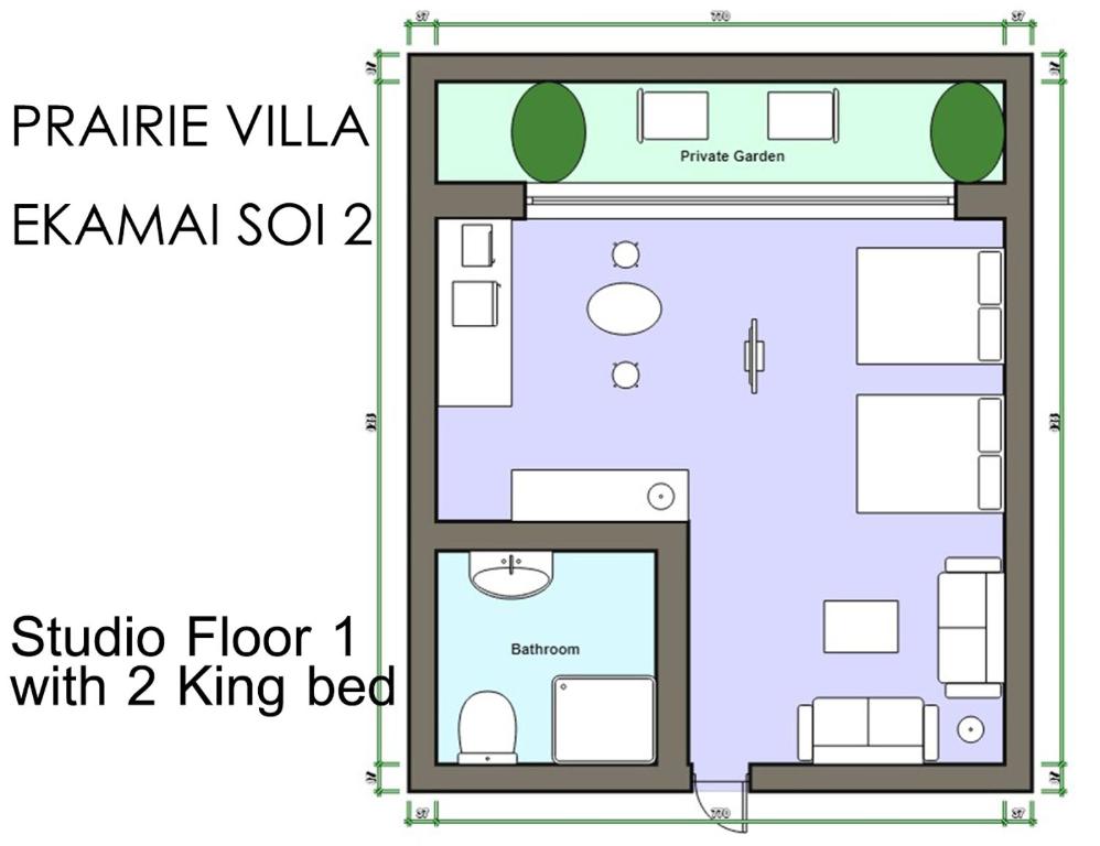 Půdorys ubytování Prairie Villa