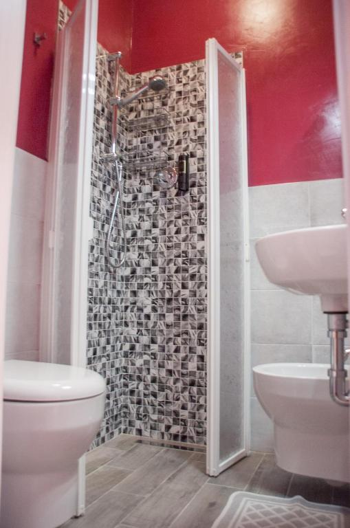 Koupelna v ubytování Albergo Villa Miraggio