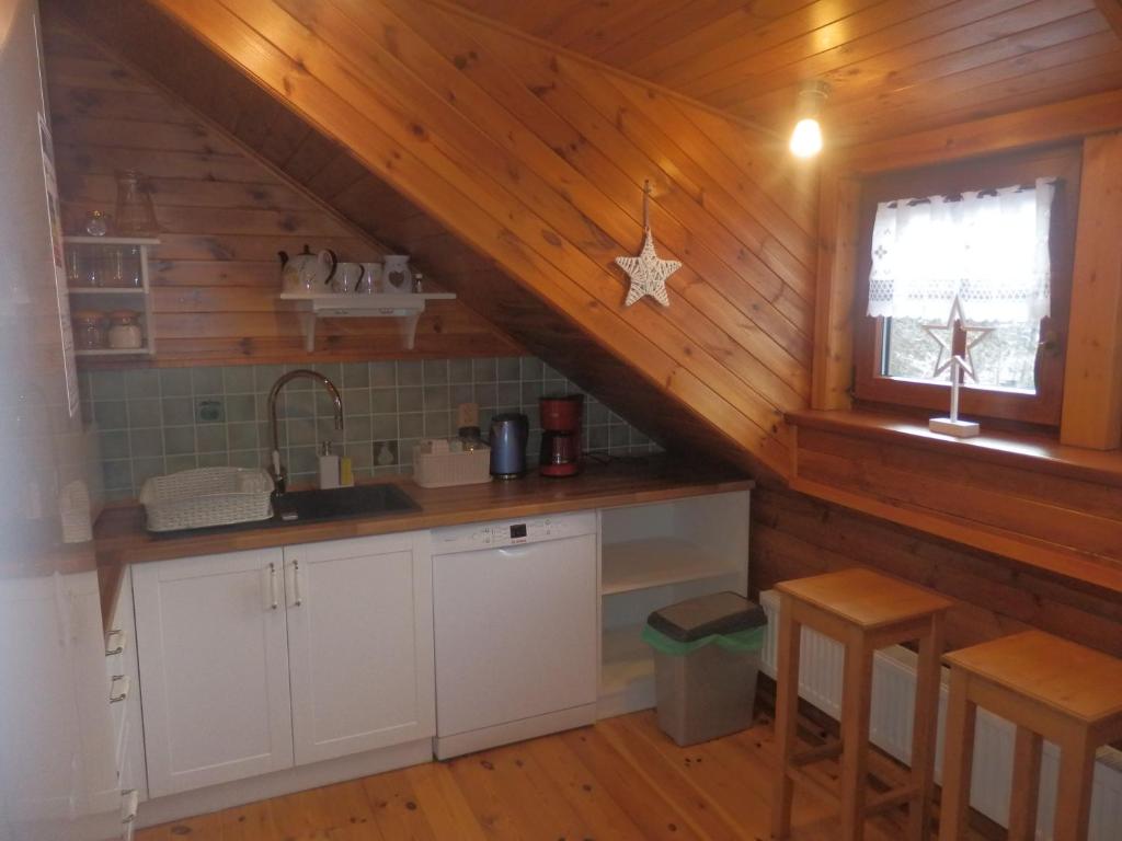 Kuchyň nebo kuchyňský kout v ubytování Pension Cortina