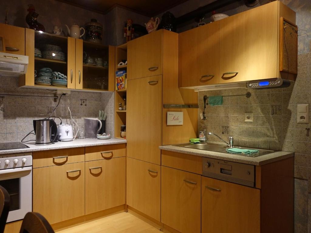 Kuchyň nebo kuchyňský kout v ubytování Ferienwohnung Xandl