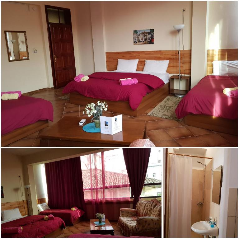 Cama o camas de una habitación en Hotel Kurtabeg