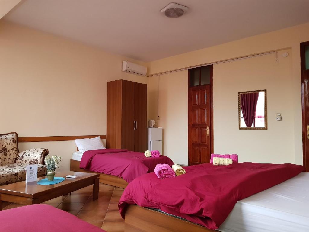 Cama o camas de una habitación en Hotel Kurtabeg