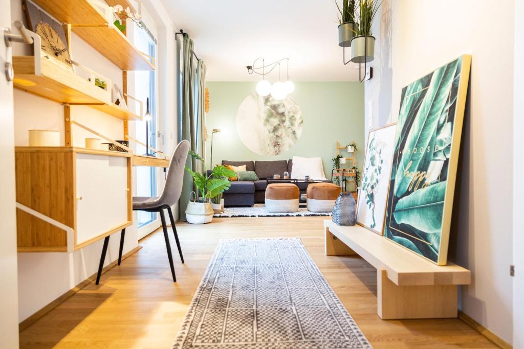 Posezení v ubytování Green & cozy apartment - 15 min to city center
