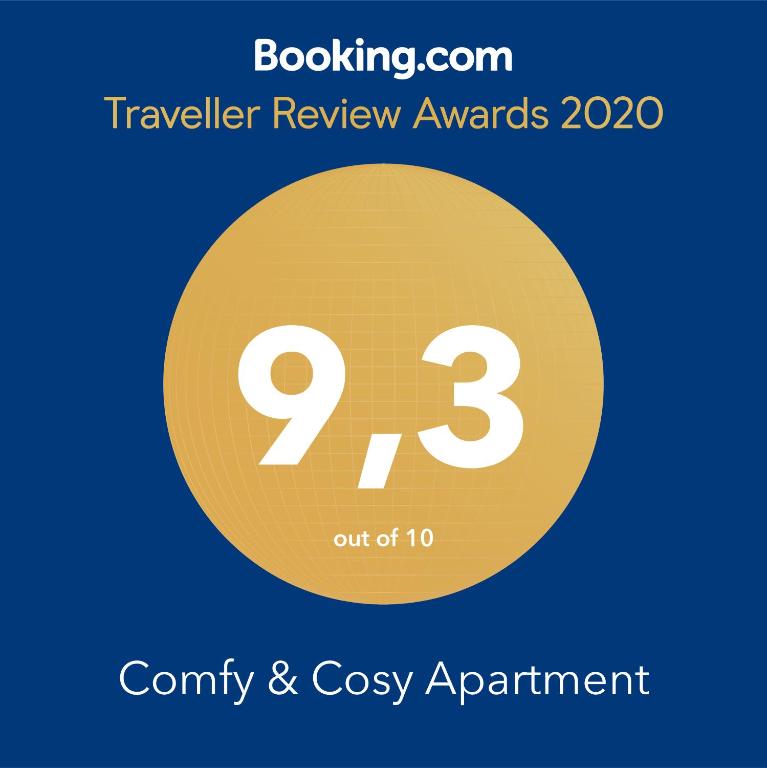 Certifikát, ocenenie alebo iný dokument vystavený v ubytovaní Comfy & Cosy Apartment