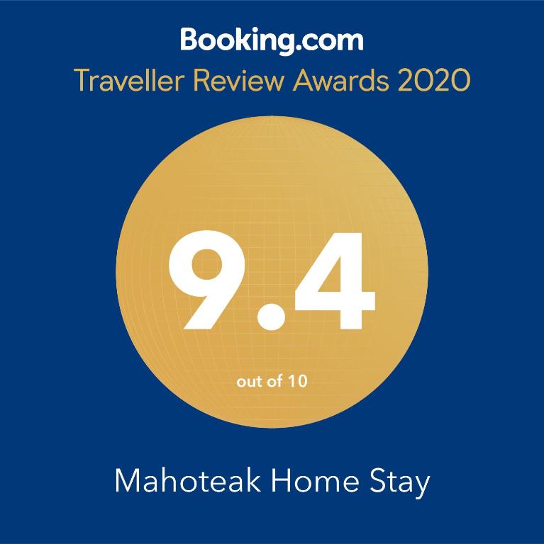 Certifikát, hodnocení, plakát nebo jiný dokument vystavený v ubytování Mahoteak Home Stay