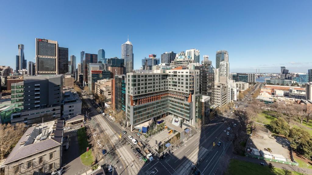 Nespecifikovaný výhled na destinaci Melbourne nebo výhled na město při pohledu z aparthotelu