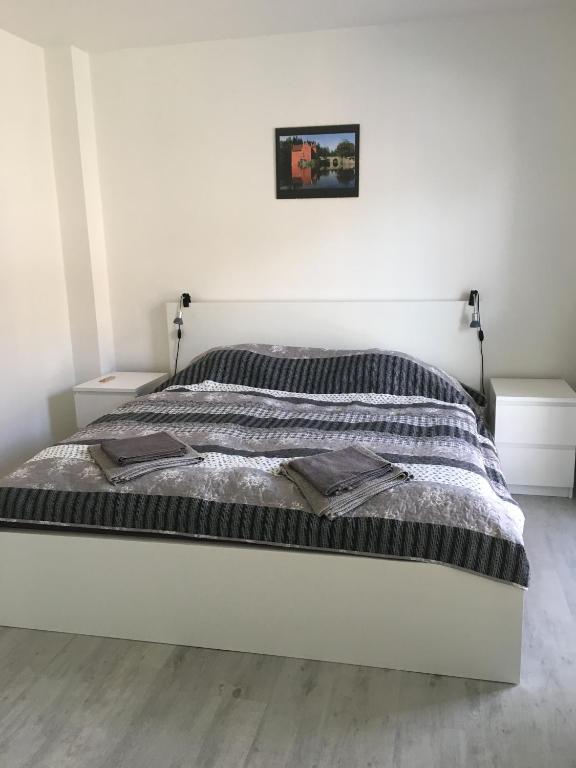 Postel nebo postele na pokoji v ubytování KAMENICE NAD LIPOU, apartmány SOFIA Kamenice nad Lipou