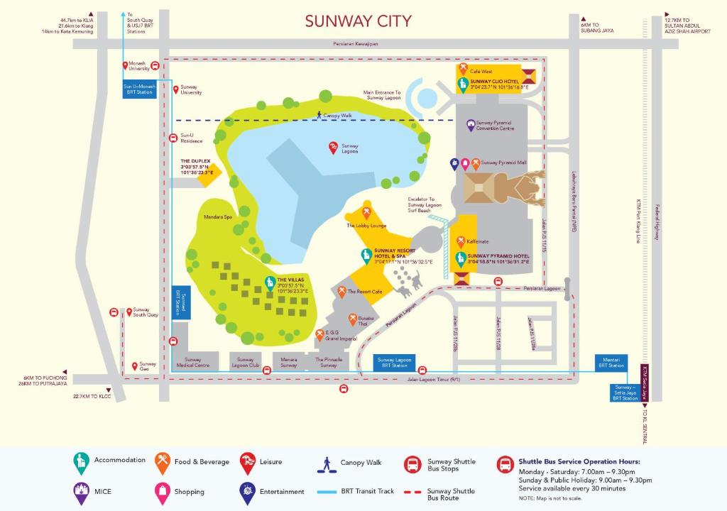 Půdorys ubytování Sunway Lagoon Hotel , formerly Sunway Clio Hotel