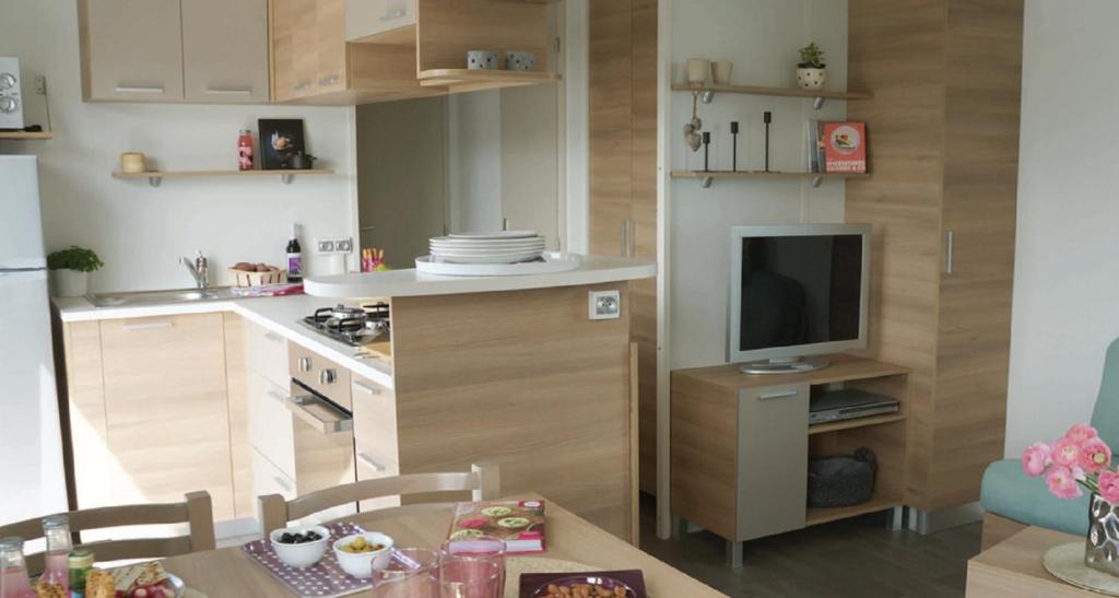 Kuchyň nebo kuchyňský kout v ubytování MOBILE HOME FOR YOU