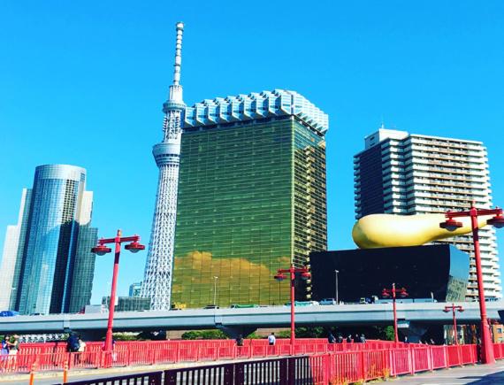 a view of a city with a view of a building at Tokyo inn Sakura An in Tokyo