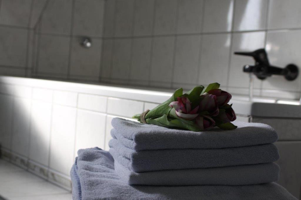 Koupelna v ubytování Hotel Weile