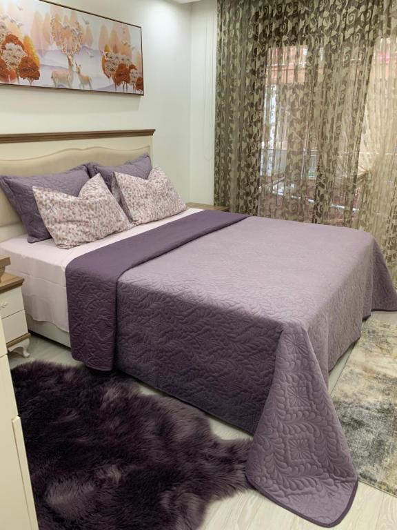Postel nebo postele na pokoji v ubytování Апартаменты на пляже Клеопатра 100м до моря