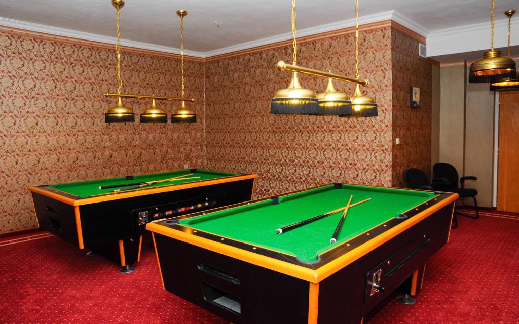 Biliár nebo kulečník v ubytování Hotel Ostrov