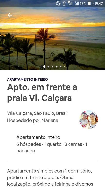  Apto em frente a praia