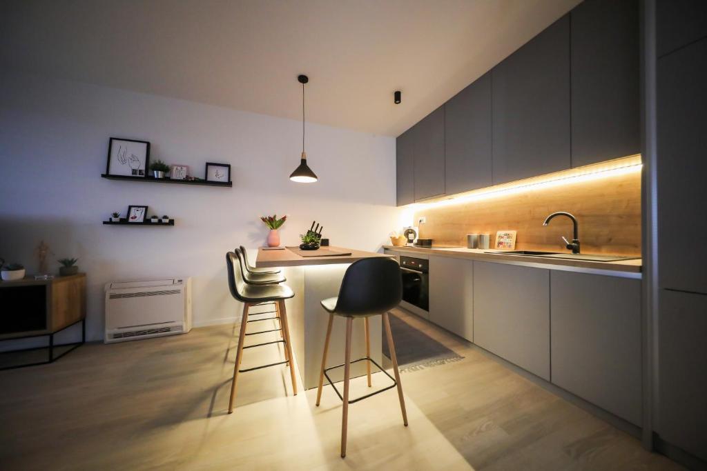 Kuchnia lub aneks kuchenny w obiekcie Allegro Exclusive Suite 2 With Private Parking and Balcony