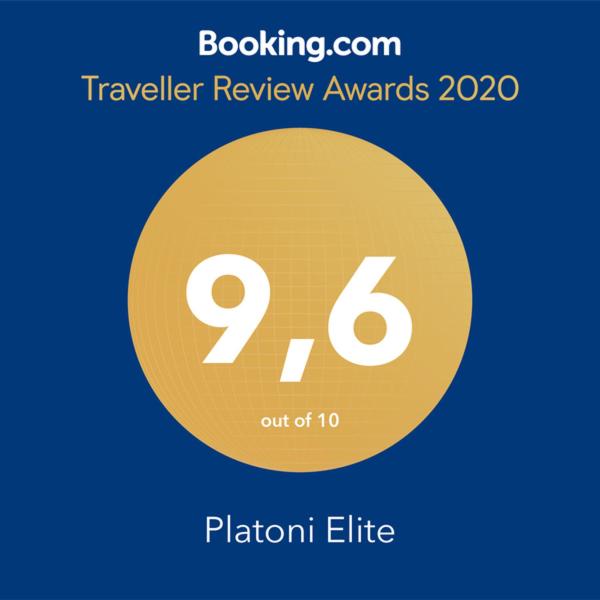 Certifikát, hodnocení, plakát nebo jiný dokument vystavený v ubytování Platoni Elite