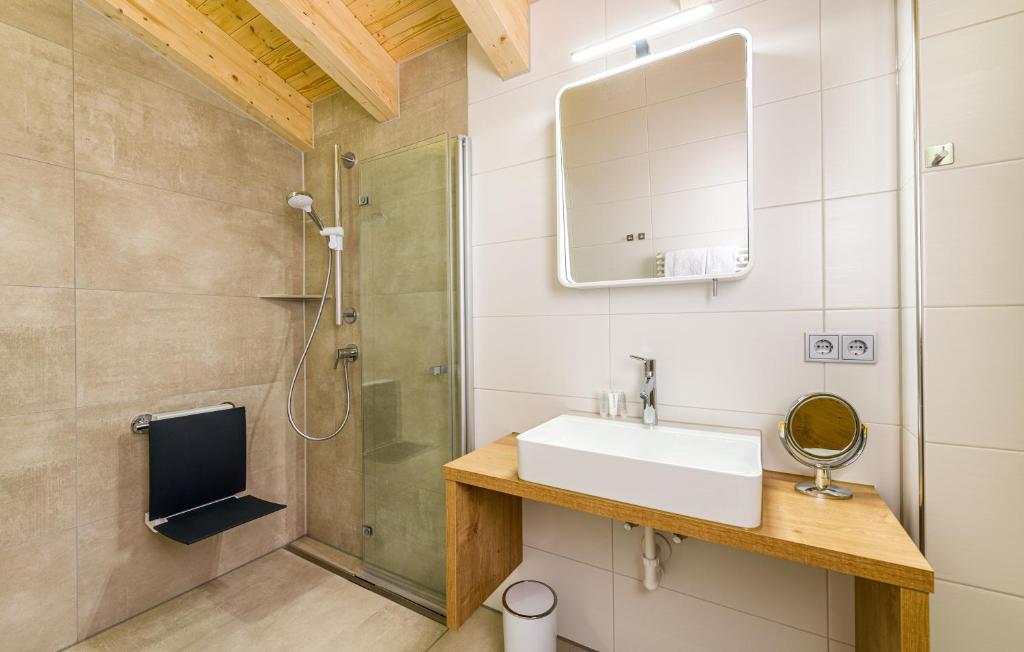 Koupelna v ubytování Landhaus Moosbrugger