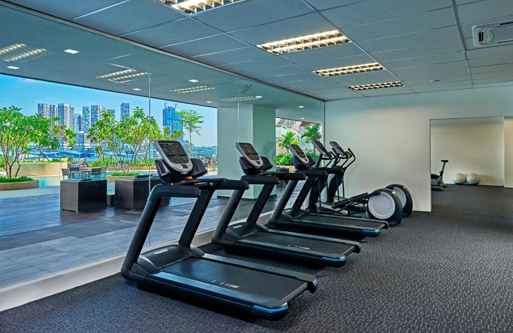 Fitness centrum a/nebo fitness zařízení v ubytování Wyndham Acmar Klang