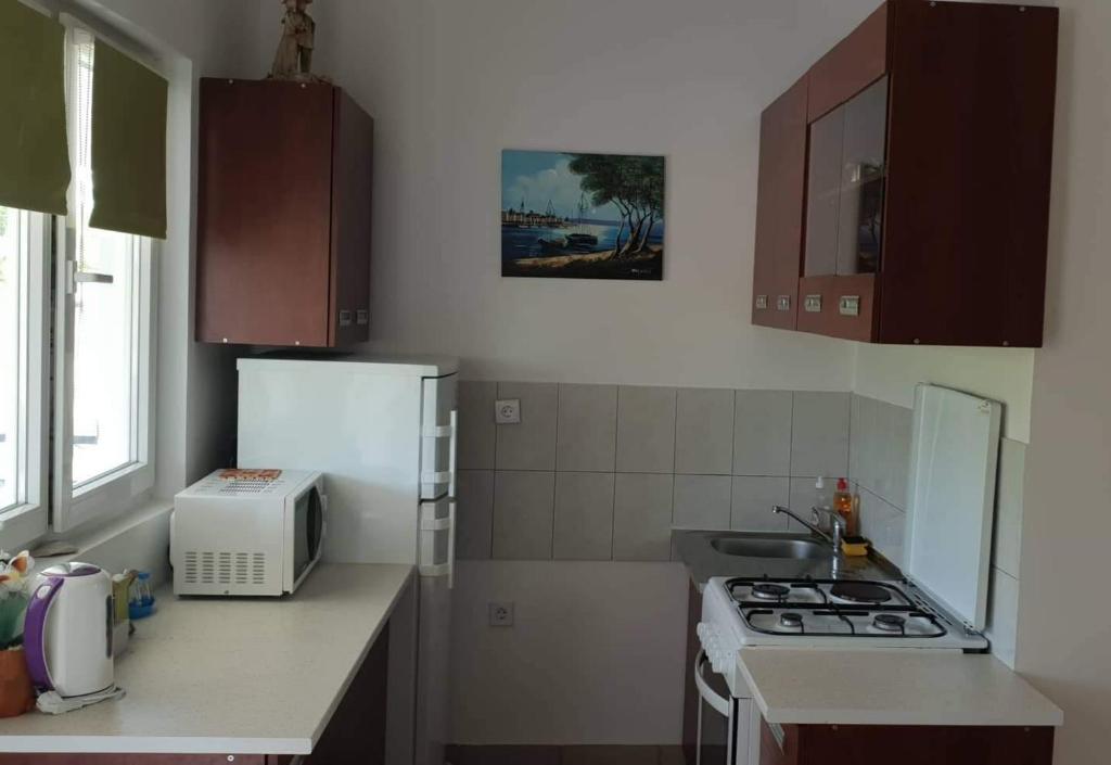 Kuchyňa alebo kuchynka v ubytovaní Apartmani Samanta Vir