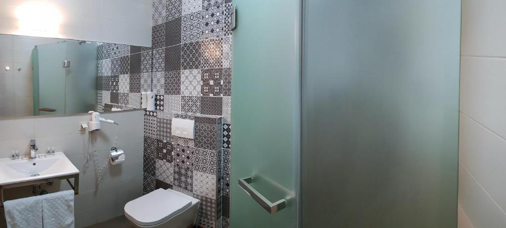 Koupelna v ubytování Wine Hotel Chisinau