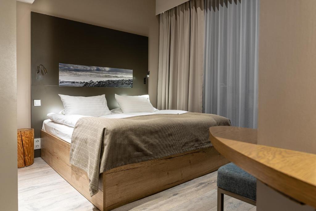 Voodi või voodid majutusasutuse Hotel Vík í Mýrdal toas
