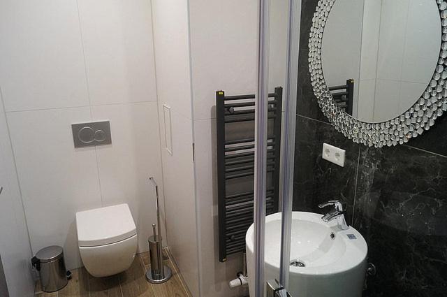 Koupelna v ubytování Hotel Diamond