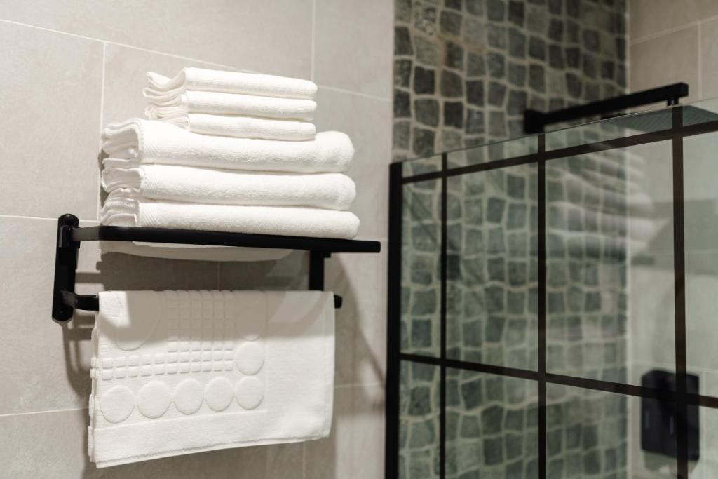 Koupelna v ubytování SVOK Hotel