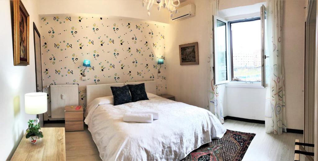 Tempat tidur dalam kamar di Appartamento Ceci in Trastevere