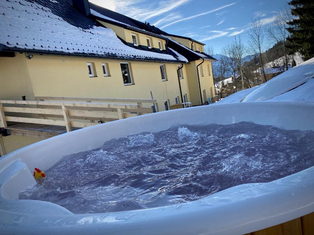 Landhaus Tauplitz v zimě