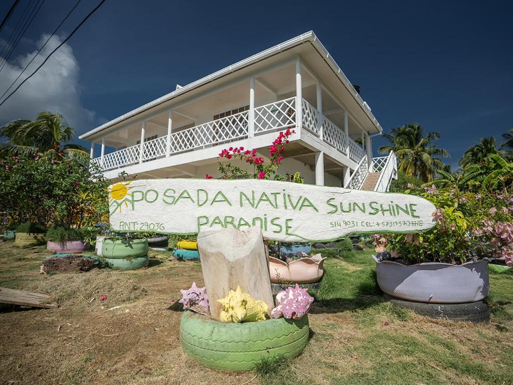 Zahrada ubytování Posada Sunshine Paradise