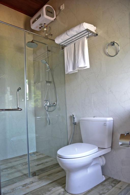 Koupelna v ubytování Sobaya Hotel