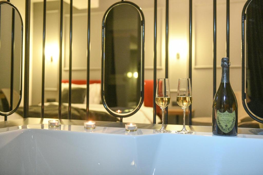 Koupelna v ubytování Boscovich Boutique Hotel