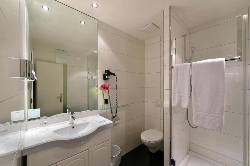 Koupelna v ubytování Apart Hotel Amadeo