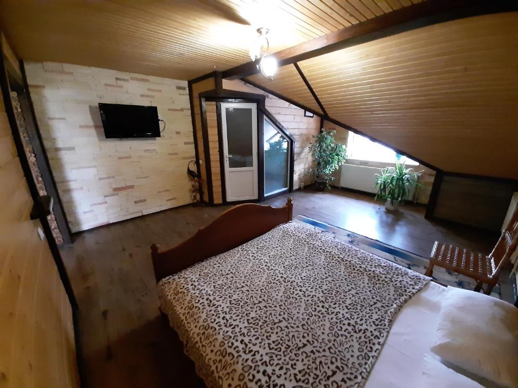 Postel nebo postele na pokoji v ubytování Лагуна
