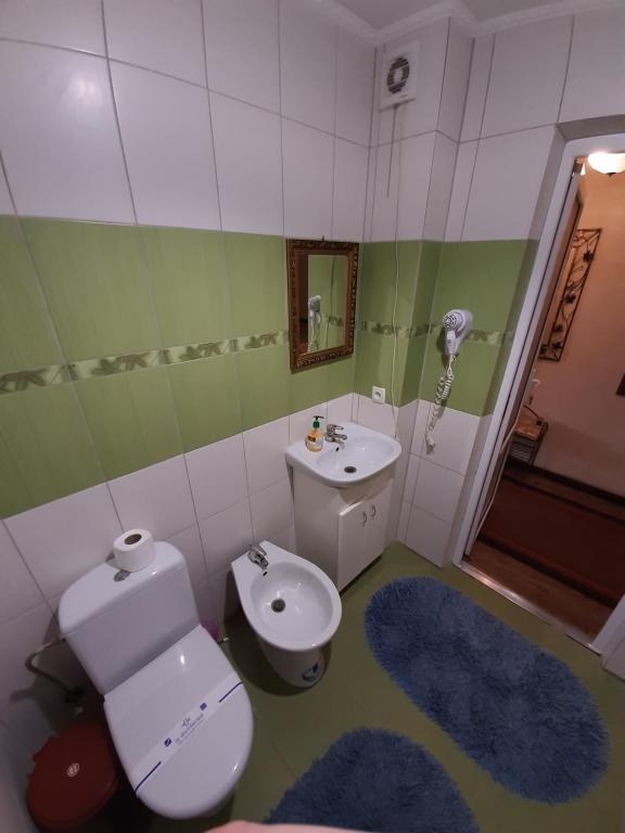 Koupelna v ubytování Лагуна
